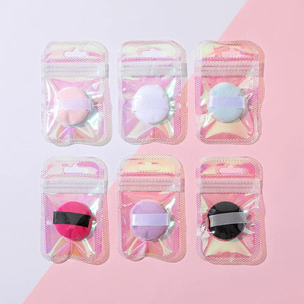 Velvet Mini Finger Puff Detail Makeup Setting Powder Sponge Face Concealer Blending Cosmetic Puff Makeup Tool Random Colors