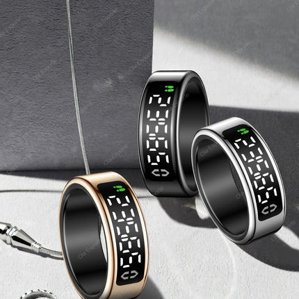 For Xiaomi Smart Ring Display Screen Touch Health Monitor Gesture Swipe Video/Brush Tiktok 5ATM Waterproof Smartring Men Women