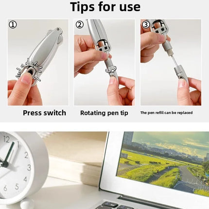 Fun Squid Pen Press Type Ballpoint Pen with Deformation Tech Viral Stationery for Office School Use Gift