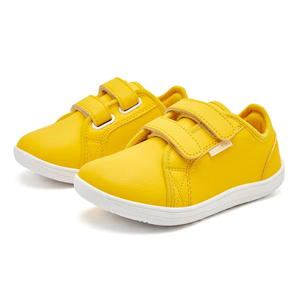 HOBIBEAR Kids Barefoot Shoes Little/Big Kids Wide Toe Minimalist Sneakers Lightweight Hook and Loop Artificial Leather Shoes