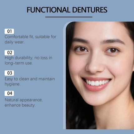 2026 New Teeth Silicone Kit Fill Tooth Gaps Orthodontic Upper Lower Fake Teeth Soft Decorative Comfortable Realistic Denture Set