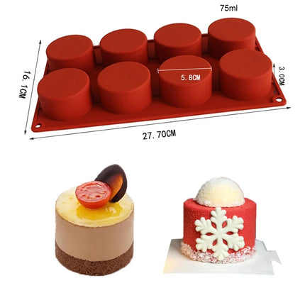 Silicone Mold Pastry 3D Cake Design Mini Cupcake Mousse Muffin Heart Bubble Square Baking Mold