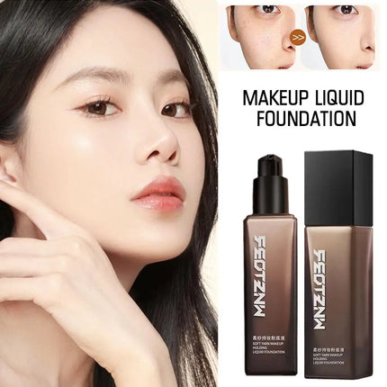 30ml Feotznw Soft Yarn Makeup Foundation Liquid Skin Care Foundation Concealer Long-Lasting Female Base Makeup Liquid Foundation