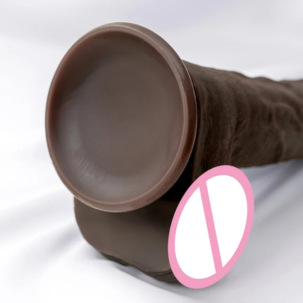 28cm Super Soft Silicone Dildo with Suction Cup Flexible G-spot Strap-On for Women Men Lesbian - Long Penis Sex Toy for Couples