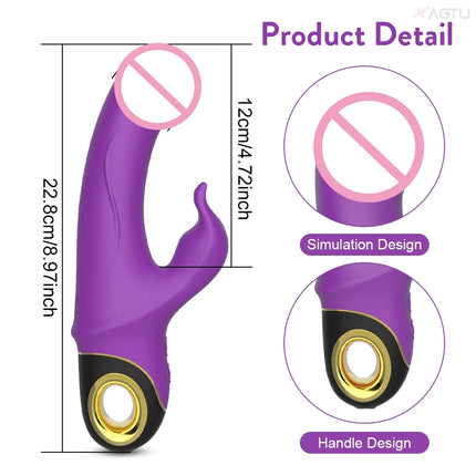 Twisting Wiggle Rabbit Vibrator for Women Vagina G-Spot Vibrator Clitoris Stimulator Female Masturbation Sex Toy for Women
