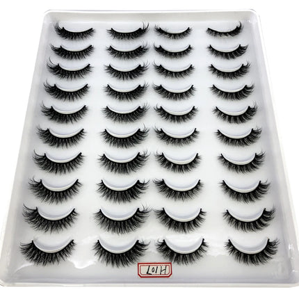 2023 New 20 pairs natural long 3D mink false eyelashes fake lashes makeup kit Mink Lashes extension eye lashes short eyelashes