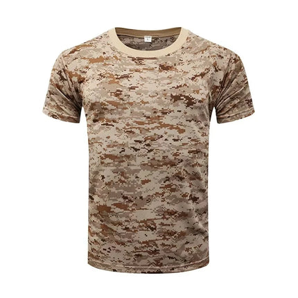 2026 New Summer Hunting Camouflage T-shirt Men Breathable Tactical Combat T Shirt Sport Camo Outdoor Multicam Tees