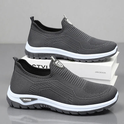 Men Casual Shoes Breathable Sneakers Mens Lightweight Walking Running Shoes Slip on Loafers for Couple Zapatillas Hombre Size 44