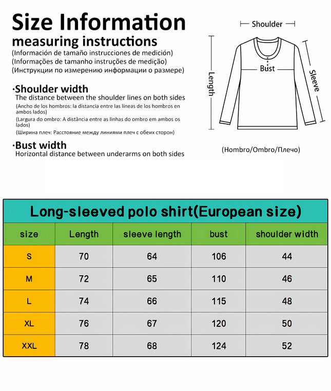 The new men's long-sleeved POLO shirt for Spring and Autumn 2025 featuring street fashion and comfort with 3D letter printing
