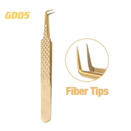 New Eyelash Extension Fiber Tip Tweezers Purple Gradient Stainless Steel Professional High Precision Tweezer for Volume Fans