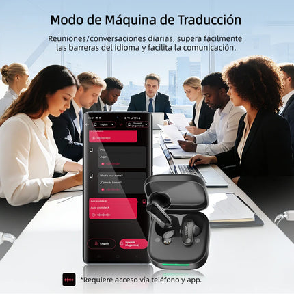 MINISO MS119 Wireless Bluetooth Earphones Ai Translator Headphones Low latency Earbuds 50Hrs Playback More Comfortable to wear