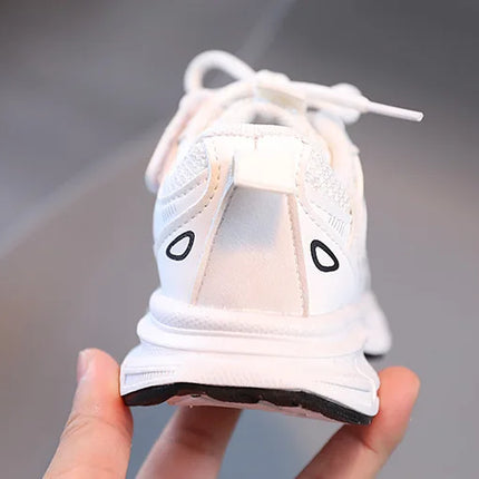 Spring and Autumn Children Sports Shoes Unisex Kids Sneakers Mesh Upper Breathable Basketball Shoes Tennis Casual Flats Footwear