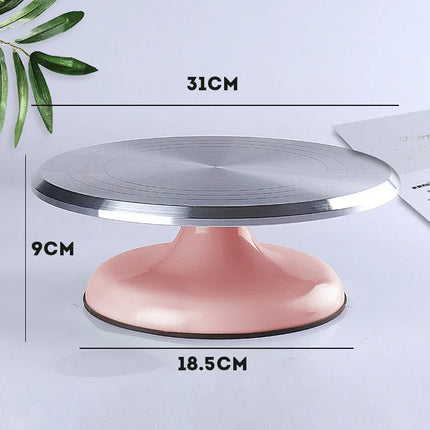 Baking Tools Aluminum Alloy Birthday Cake Turntable Plastic Ceramic Turntable Glass Turntable Flower Mounting Table 10 Inch