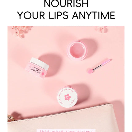 LAIKOU Sakura Lip Mask 8g - Overnight Hydrating Balm, Anti-Aging Plumping & Repair | Smooth Fine Lines, Dryness Treatment