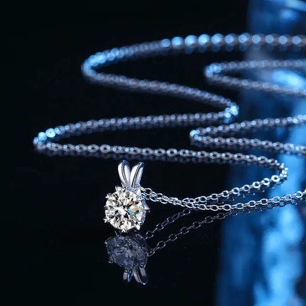 Sterling Silver 925 Moissanite Pendant Necklace For Women Trendy Design D Color VVS Pass Diamond Test Jewelry Gift GRA