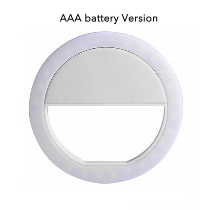 LED Selfie Ring Light Mobile Phone Lens Lamp Adjustable Live Brightness Portable Selfie Fill Ring Light For Phone Tablet Laptops