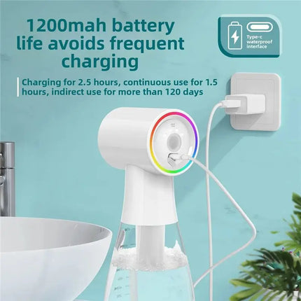 A47T Facial Cleanser Shampoo Foamer 650Ml Electric Aerator Foaming Gun Detergent Dispenser Automatic Foam Machine Soap