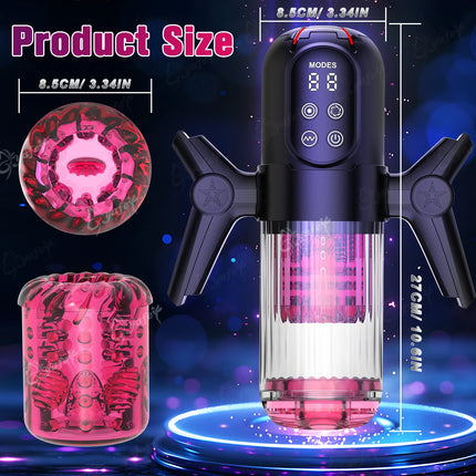 Automatic Male Masturbator For Men 9 Vibration 6 Sucking Rotating Licking Telescopic Modes Pocket Pussy Stroker Blowjob Sex Toys