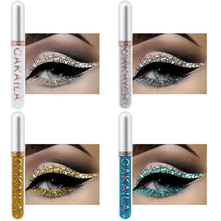 Liquid Eyeliner 8pc/set | Matte Glitter | Waterproof Sweat-Proof Ultra-Fine Quick-Dry | Smooth Precise Smudge-Proof Shimmer Y2K