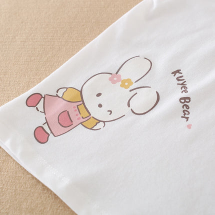 Girls Shirt 2025 New Children's Baby Short-sleeved Top Young Girls Cute Cotton Clothes for 2-6 Ages Kids