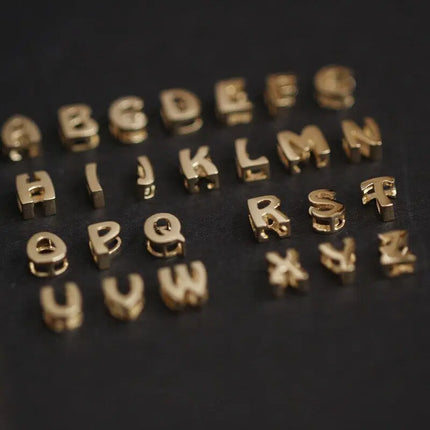 GOLDtutu 14K Solid Gold Letter Pendant for Women and Girls, 26 Tiny Initials, Name Necklaces Pendant, Best Birthday Gift, kj254