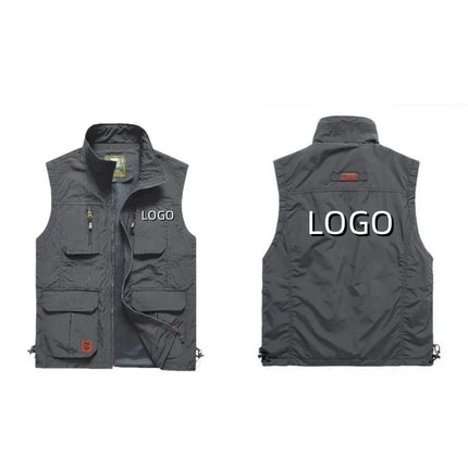 2026 New Quick Dry Thin Outdoor Casual Vest Men's Fishing Photography Multi-Pocket Lightweight Breathable Comfortable Vest Top