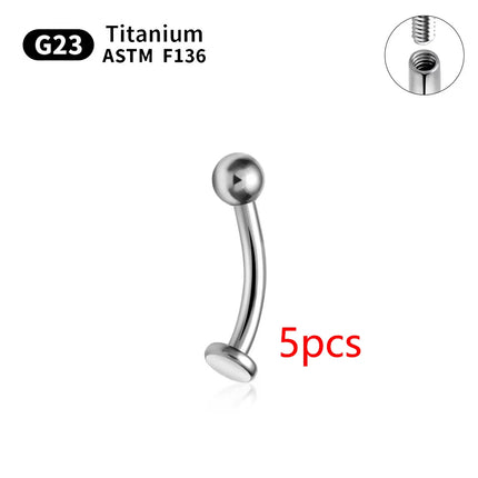 ASTM F136 Titanium 14G Belly Button Rings piercing set Nose Stud Labret Lip Stud Earring Eyebrow Body Jewelry For Women