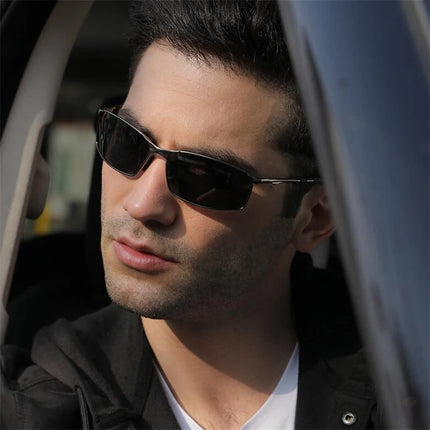 Anti-Glare Square Myopia Sunglasses Men Polarized Fashion Metal Driving Prescription Sun Glasses For Male 0 -0.5 -0.75 To -6.0