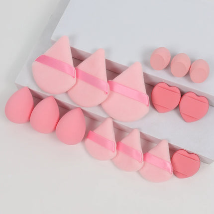 Multi Effect 15 Piece Set 3 Loose Powder Puffs&3 Mini Loose Powder Puffs&3 Medium-Sized Eggs&3 Mini Eggs&3 Air Cushions. Founda