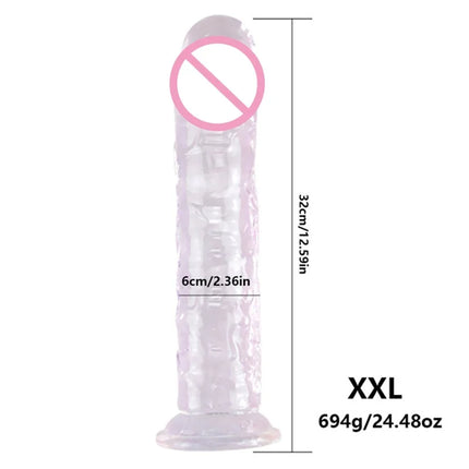 Jelly Dildo Jelly Penis Suction Cup Dildo Transparent Realistic Dildo Jelly Dick masturbation Sex Toys for women Soft penis