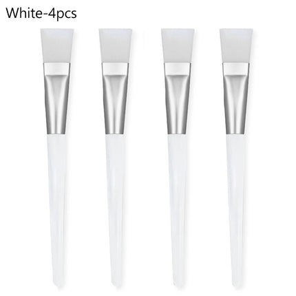 2/4/6/12pcs Facial Mask Brush Soft-head Facial Applicator Brush with Clear Plastic Handle for Spa & Salon Use Skin Care Tools