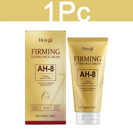 HOYGI Ah-8 Neck Cream Hexapeptide Firming Skin Tightening Sagging Reduce Fine Lines Smoothing Hyaluronic Acid Massage Lotion