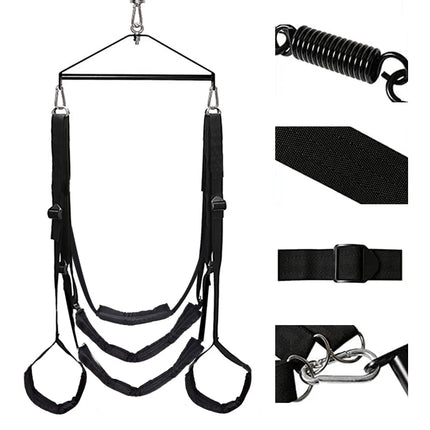 BDSM Sex Swing for Adult Toys, Upgraded Heavy Duty 360° Spinning Sex Swings with Adjustable Sex Sling for Both Ceiling & Door Mount Options, Adult Swing for Bedroom Couples Sex Toys