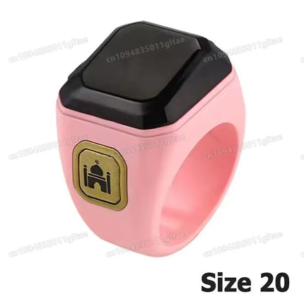 2025 IQibla Smart Zikr Ring Praise Tasbih Tally Electronic Digital Counter for Muslims Prayer Time Vibration Reminder Waterproof