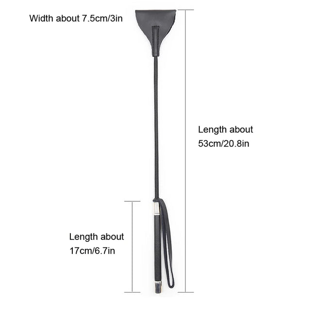 Black Real Leather Whip Horse Crop Widened Head Bdsm Spanking Paddle Flogger Slave Bondage Restraints Sex Toys For Couples