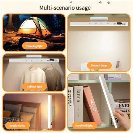 Touch Table Lamp Magnetic Desk Lamp Bulit-in Rechargeable Battery for Reading Cabinet Mirror Bedside Rechargeable Night Lights