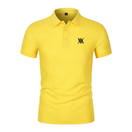 Men's anti-pilling polo shirt with flip collar, casual business fashion, slim fit polo shirt, new for summer 2026