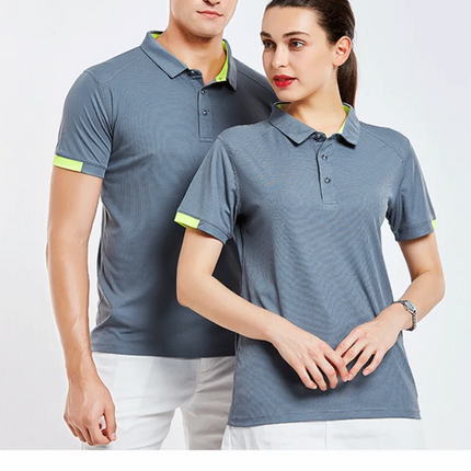Quick-drying Short-sleeved POLO Shirt For Outdoor Sports and Fitness Breathable and Cool Mesh Lapel Top