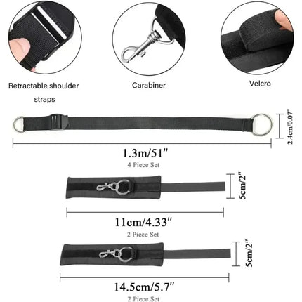 Bed BDSM Kit Set Sex Toy Handcuffs for Couple Woman Adult Supplies BDSM Restraints Bed Bondage Rope Sexual Handcuffs Sexy Game