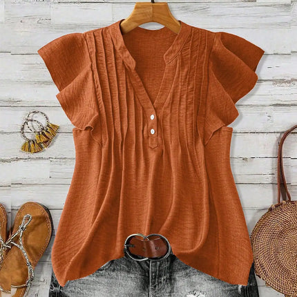 Plus Size Women's Casual Everyday Design Shirts for Going Out and Vacationing