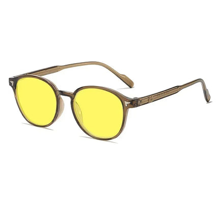 Night Vision Myopia Glasses for Men Women Ultralight Blue Light Blocking Eye Protective Eyewear for Driving Diopters 0 To -4.0