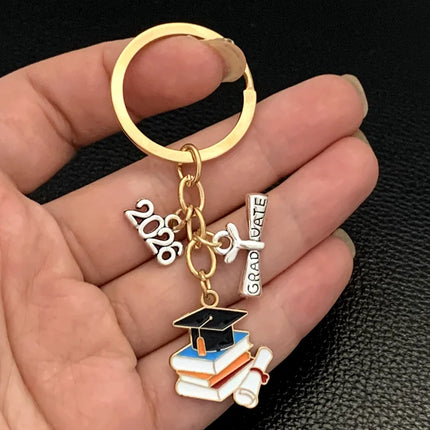2026 Graduation Gown Cap KeyChain Ring Student Women Jewelry Personalized Accessories Fashion Pendant Gifts Forever