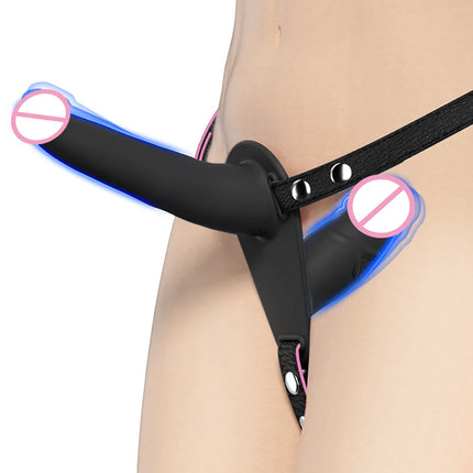 Strap On Double Remote Control Vibrator Dildo Pants for Lesbian G-spot Massager Stimulation for Women Adult Products Sex Toys 18