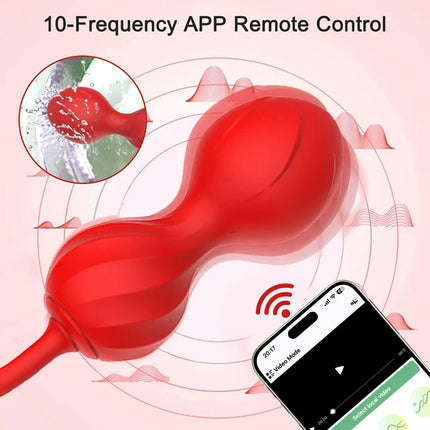 APP Kegel Ball for Women Vaginal Tightening Training Vibrator Benwa Ball Geisha Pelvic Muscle Trainer Female Adult Sex Toy