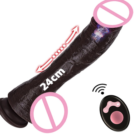 Realistic Big Dildo Vibrator Penis Telescopic Swing Heating Silicone Dildos Female Remote Control Dick Vibrators For Women