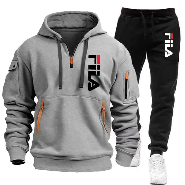 Spring/Autumn Men's Sports Set, Trendy Men's Sweatshirt Set, Casual Long Sleeve Sweatshirt and Pants Two-Piece Set Hoodies Sets
