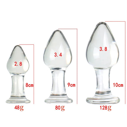 VaHppy Diamond styles Glass Anal Plugs Diameter 2.8/3.4/3.8cm Sex toys For beginners Girls Gay Anal Masturbation Extension BDSM