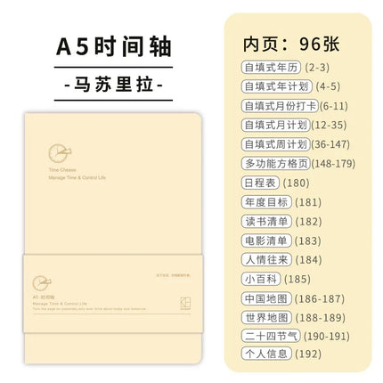 Kinbor Weekly Planner Notebook UnDated Agenda Schedule Daily Monthly Journal Book Portable Record Diary Plan Notepad Stationery