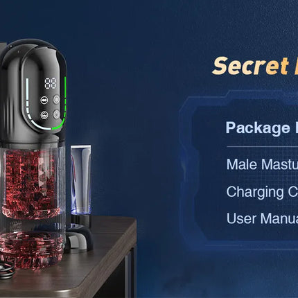 Automatic Thrusting Rotation Male Masturbator Sucking Licking LCD Vacuum Penis Pump Water SPA Real Pocket Pussy Sex Toys for Men