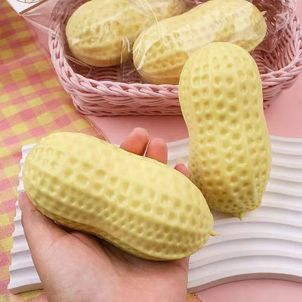 Asmr Sensory Peanut Squishy Toy Crunchy Buttery-soft Squeeze Stress Ball Simulated Fidget Toy For Adults Relaxation